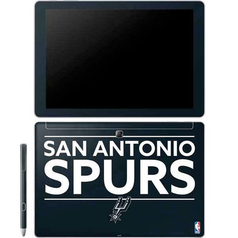 NBA San Antonio Spurs Standard - Black Galaxy Book 12in Skin